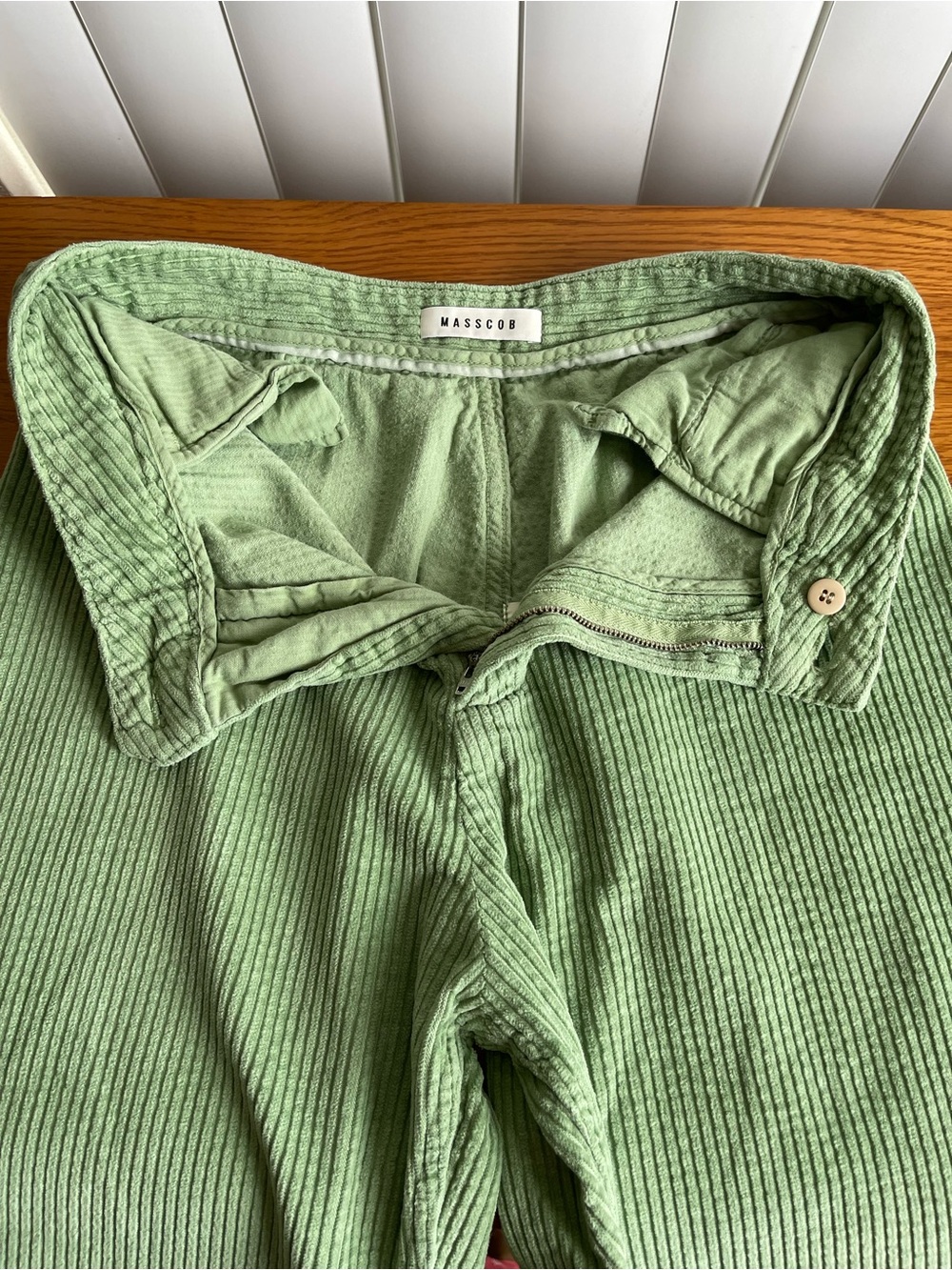 Masscob Corduroy Trousers Green Size EU 40 - Picture 10 of 16